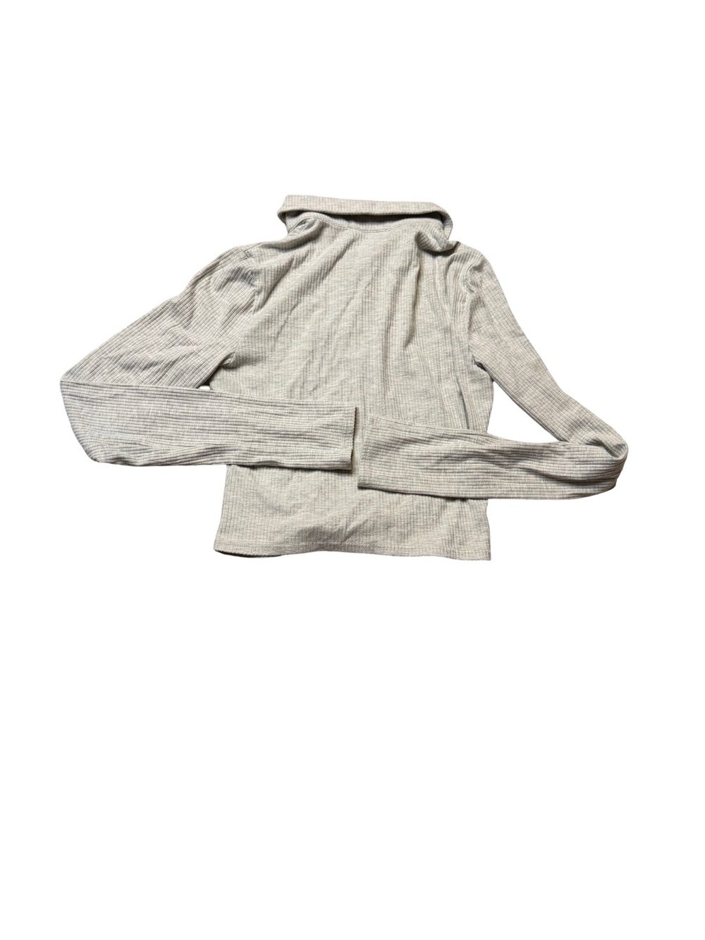 ✨ Reformation Ribbed Elin Button Front Collared Top Medium Neutral Knit ✨ - Picture 3 of 6